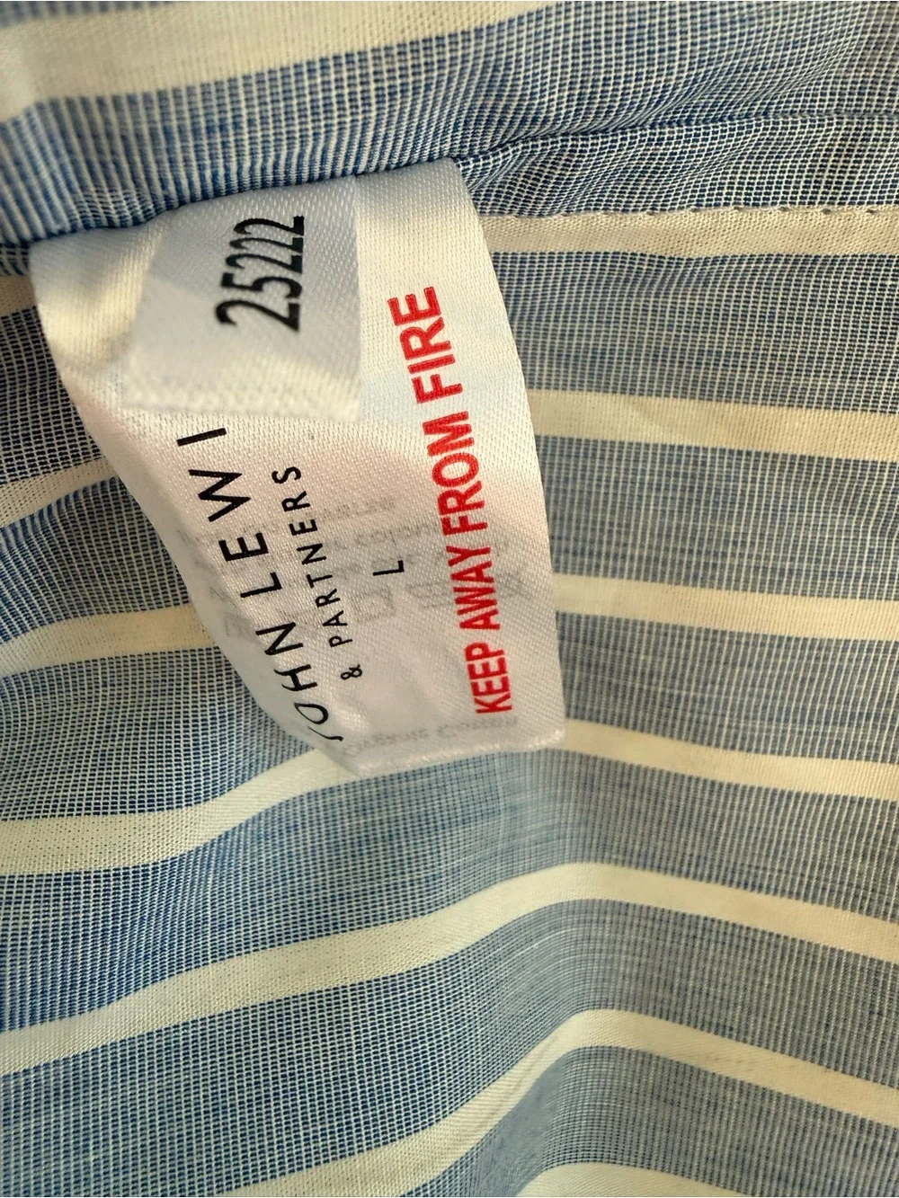 Men's Blue Stripe Pajama Shirt and Pants Set